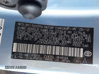 2012 Toyota Prius with VIN JTDKN3DP2C3016321, listed as a IAAI auction lot 42078643 with 357,399 mi miles and . Bid and sale history available at DreamBid. Image 9.