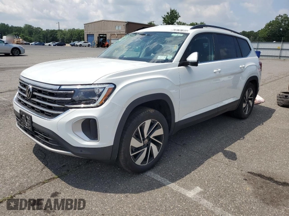 2025 Volkswagen Atlas SE with VIN 1V2HR2CA1SC555919, listed as a Copart auction lot 62876785 with 2,377 mi miles and Non repairable. Bid and sale history available at DreamBid. Image 1.