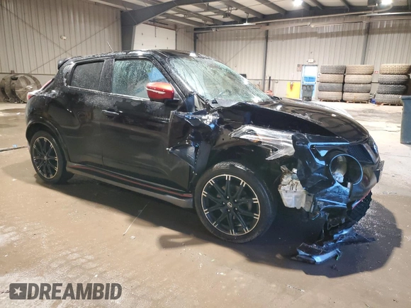 2015 Nissan Juke SV with VIN JN8AF5MV2FT561964, listed as a Copart auction lot 44040295 with 135,188 mi miles and Salvage Title. Bid and sale history available at DreamBid. Image 4.