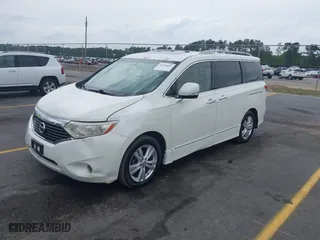 2014 Nissan Quest SL with VIN JN8AE2KP5E9100582, listed as a IAAI auction lot 42106685 with 161,491 mi miles. Bid and sale history available at carsss.com. Image 2.