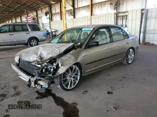 2004 Honda Civic LX with VIN 2HGES15534H534008, listed as a Copart auction lot 45570955 with 209,480 mi miles and Salvage Title. Bid and sale history available at carsss.com. Image 1.