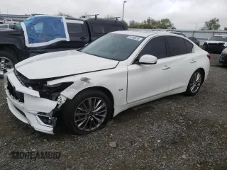 2019 Infiniti Q50 Luxe z VIN JN1EV7AP1KM540788, wystawiony jako Copart lot #51386815 z przebiegiem 69 694 mil mil oraz Szkoda całkowita • Salvage title. Historia ofert i sprzedaży dostępna na DreamBid. Obrazek 1.