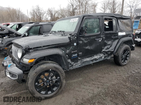 2024 Jeep Wrangler Sahara с VIN 1C4RJXP60RW257385, выставлен на аукционе Copart как лот 52192275 с пробегом 20 899 миль миль и Списание • Salvage title. История ставок и продаж доступна на DreamBid. Изображение 1.