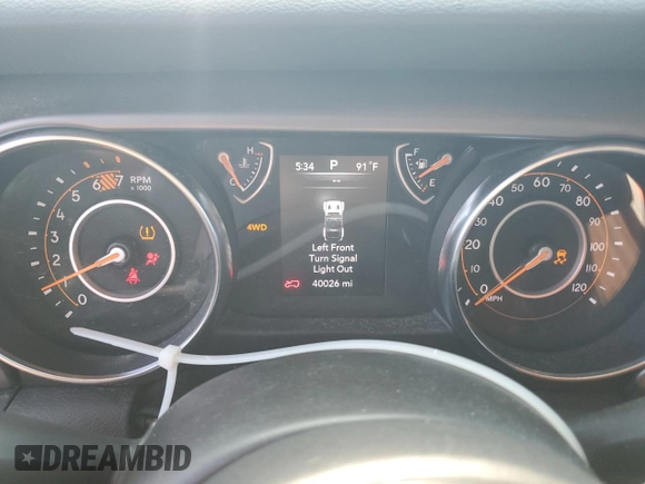 2022 Jeep Wrangler Sport with VIN 1C4GJXAN8NW174725, listed as a Copart auction lot 62150515 with 40,026 mi miles and Non repairable. Bid and sale history available at DreamBid. Image 9.