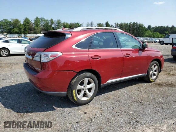 2010 Lexus RX 350 with VIN 2T2BK1BA6AC077960, listed as a Copart auction lot 60544575 with 235,554 mi miles and Salvage title. Bid and sale history available at DreamBid. Image 3.