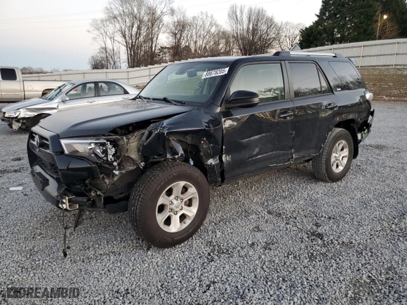 2021 Toyota 4Runner SR5 with VIN JTEEU5JR2M5236156, listed as a Copart auction lot 88678205 with 81,265 mi miles and Salvage Title. Bid and sale history available at carsss.com. Image 1.