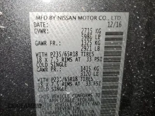 2017 Nissan Pathfinder SV z VIN 5N1DR2MM7HC648330, wystawiony jako Copart lot #52163045 z przebiegiem 138 602 mil mil oraz Szkoda całkowita • Salvage title. Historia ofert i sprzedaży dostępna na DreamBid. Obrazek 13.