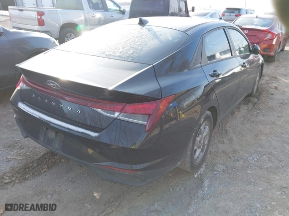 2021 Hyundai Elantra SE with VIN 5NPLL4AG8MH025566, listed as a IAAI auction lot 41081109 with 75,023 mi miles. Bid and sale history available at carsss.com. Image 4.