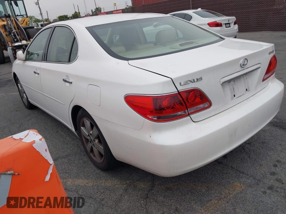 2005 Lexus ES 350 z VIN JTHBA30G555058909, wystawiony jako IAAI lot #42413562 z przebiegiem 186 965 mil mil oraz . Historia ofert i sprzedaży dostępna na DreamBid. Obrazek 3.