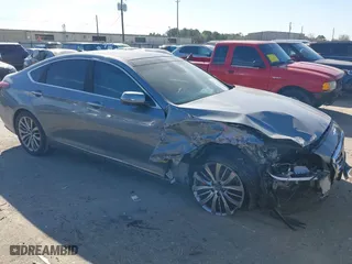 2015 Hyundai Genesis 5.0L with VIN KMHGN4JF9FU024515, listed as a IAAI auction lot 41741222 with 148,242 mi miles. Bid and sale history available at carsss.com. Image 1.
