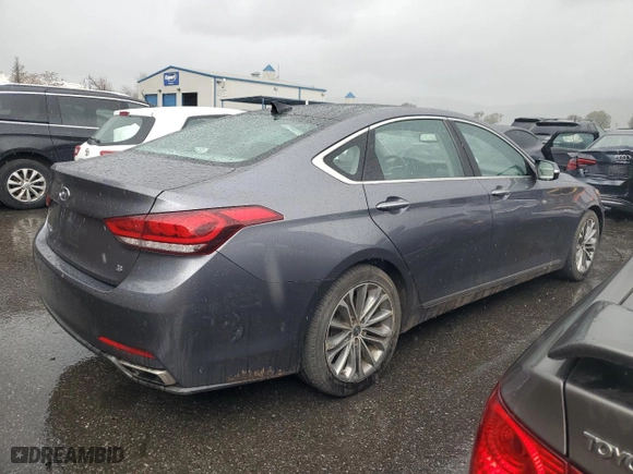 2015 Hyundai Genesis 3.8L with VIN KMHGN4JE8FU018437, listed as a Copart auction lot 48739485 with 95,551 mi miles and Salvage Title. Bid and sale history available at carsss.com. Image 3.
