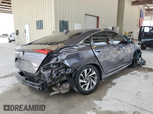 2017 Honda Civic LX with VIN 19XFC2F56HE206118, listed as a Copart auction lot 58777885 with 59,710 mi miles and Salvage title. Bid and sale history available at DreamBid. Image 3.