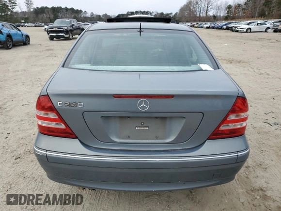 2005 Mercedes-Benz C 240 with VIN WDBRF61JX5F577623, listed as a Copart auction lot 41761925 with 74,095 mi miles and Salvage Title. Bid and sale history available at DreamBid. Image 6.