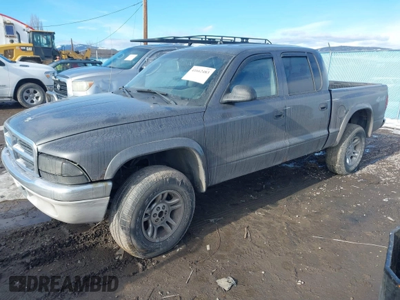 2004 Dodge Dakota SLT with VIN 1D7HG48N44S701906, listed as a IAAI auction lot 41662483 with 202,575 mi miles and . Bid and sale history available at carsss.com. Image 2.
