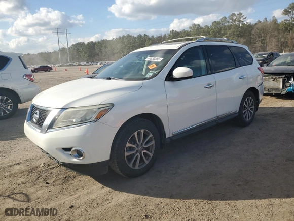 2014 Nissan Pathfinder S with VIN 5N1AR2MN8EC617255, listed as a Copart auction lot 44633885 with 150,776 mi miles and Salvage Title. Bid and sale history available at carsss.com. Image 1.