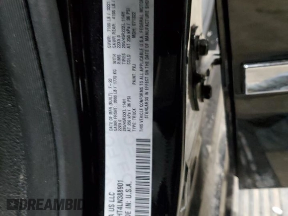 2020 Ram 1500 Limited with VIN 1C6SRFHT4LN388901, listed as a Copart auction lot 45410985 with 69,203 mi miles and Salvage Title. Bid and sale history available at carsss.com. Image 12.