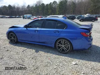 2021 BMW 3 Series 330i with VIN 3MW5R1J0XM8C03213, listed as a Copart auction lot 49026035 with 54,051 mi miles and Salvage Title. Bid and sale history available at carsss.com. Image 2.