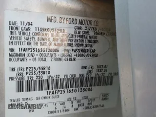 2005 Ford Five Hundred Limited with VIN 1FAFP25165G128086, listed as a Copart auction lot 75576824 with 194,715 mi miles and Salvage Title. Bid and sale history available at carsss.com. Image 14.
