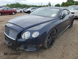 2013 Bentley Continental GT with VIN SCBFC7ZA4DC084868, listed as a Copart auction lot 54187554 with Not Provided miles and Salvage Title. Bid and sale history available at DreamBid. Image 1.
