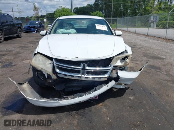 2012 Dodge Avenger SXT with VIN 1C3CDZCB5CN156288, listed as a IAAI auction lot 42115638 with 157,534 mi miles and . Bid and sale history available at DreamBid. Image 6.