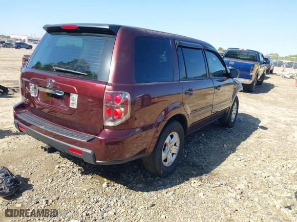 2007 Honda Pilot LX with VIN 5FNYF18177B017698, listed as a IAAI auction lot 41995853 with 192,923 mi miles. Bid and sale history available at carsss.com. Image 4.