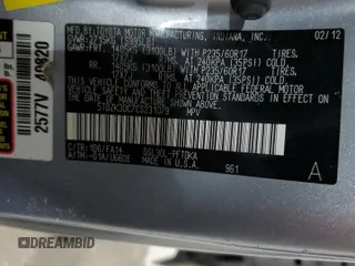 2012 Toyota Sienna with VIN 5TDZK3DC7CS231079, listed as a Copart auction lot 41809535 with 157,154 mi miles and Salvage Title. Bid and sale history available at carsss.com. Image 16.