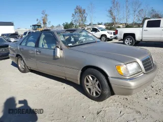 1997 Mercedes-Benz S-Class with VIN WDBGA32G5VA364471, listed as a Copart auction lot 76326464 with 0 mi miles and Salvage Title. Bid and sale history available at carsss.com. Image 4.