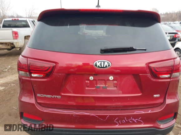 2019 Kia Sorento L with VIN 5XYPG4A35KG512845, listed as a IAAI auction lot 41716900 with 90,950 mi miles. Bid and sale history available at carsss.com. Image 16.
