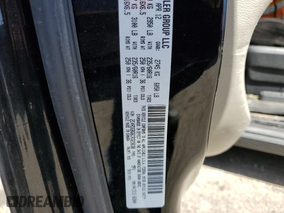 2012 Dodge Grand Caravan SE with VIN 2C4RDGBG6CR323638, listed as a Copart auction lot 52286345 with 189,686 mi miles and Clean Title. Bid and sale history available at DreamBid. Image 13.