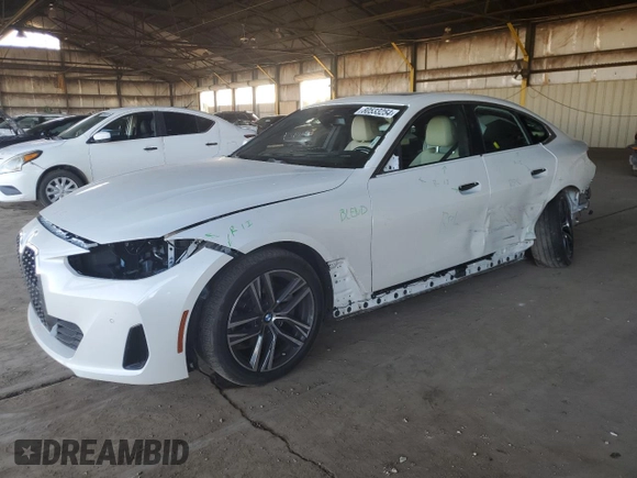 2023 BMW 4 Series 430i xDrive with VIN WBA73AV06PFN88754, listed as a Copart auction lot 80533254 with 28,502 mi miles and Salvage title. Bid and sale history available at DreamBid. Image 1.