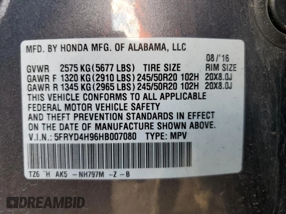 2017 Acura MDX Advance z VIN 5FRYD4H96HB007080, wystawiony jako Copart lot #47480895 z przebiegiem 71 777 mil mil oraz Szkoda całkowita • Salvage title. Historia ofert i sprzedaży dostępna na DreamBid. Obrazek 13.