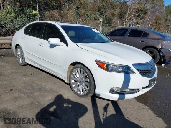 2014 Acura RLX Advance Pkg with VIN JH4KC1F94EC001457, listed as a IAAI auction lot 41642199 with 208,443 mi miles. Bid and sale history available at carsss.com. Image 1.