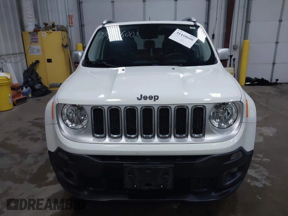2017 Jeep Renegade Limited with VIN ZACCJBDB4HPG10586, listed as a IAAI auction lot 41410600 with 34,705 mi miles and . Bid and sale history available at DreamBid. Image 12.
