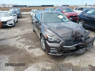 2017 Infiniti Q50 Sport with VIN JN1EV7AP1HM738098, listed as a IAAI auction lot 42108449 with 109,540 mi miles and . Bid and sale history available at DreamBid. Image 1.