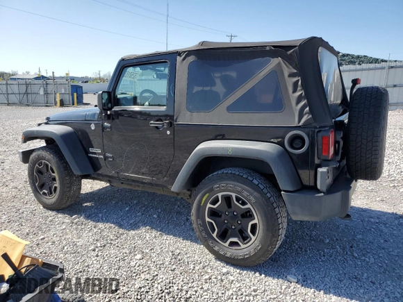 2014 Jeep Wrangler Sport with VIN 1C4AJWAG5EL192554, listed as a Copart auction lot 52501535 with 117,038 mi miles and Salvage Title. Bid and sale history available at carsss.com. Image 2.