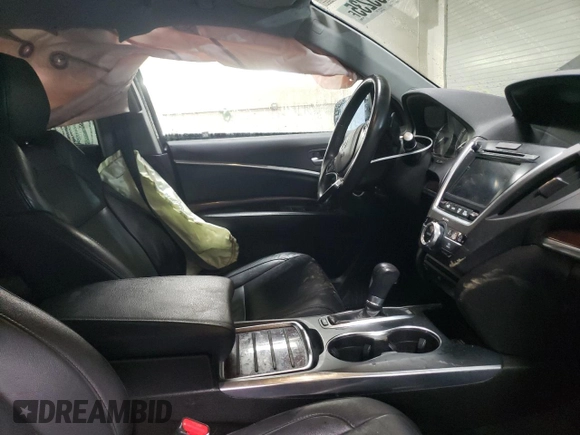 2014 Acura MDX Technology with VIN 5FRYD4H61EB028839, listed as a Copart auction lot 48285235 with 117,281 mi miles and Salvage title. Bid and sale history available at DreamBid. Image 7.
