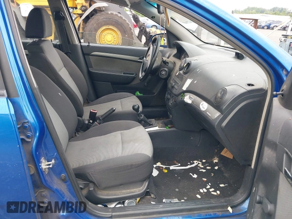 2009 Chevrolet Aveo 1LT with VIN KL1TD66E29B679088, listed as a IAAI auction lot 42606534 with Not provided miles and . Bid and sale history available at DreamBid. Image 5.