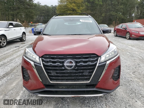 2023 Nissan Kicks SR with VIN 3N1CP5DV6PL512065, listed as a Copart auction lot 51049495 with 25,128 mi miles and Salvage Title. Bid and sale history available at carsss.com. Image 5.