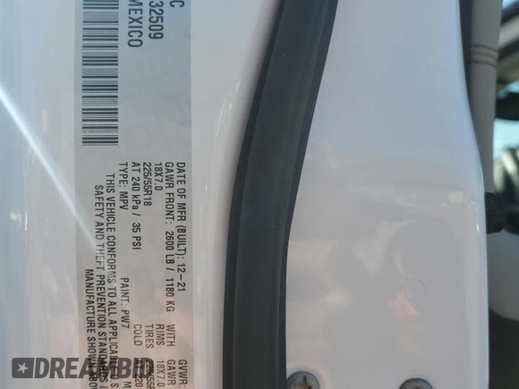 2022 Jeep Compass Limited с VIN 3C4NJDCB3NT132509, выставлен на аукционе Copart как лот 53799475 с пробегом 44 528 миль миль и На запчасти • Non repairable. История ставок и продаж доступна на DreamBid. Изображение 13.