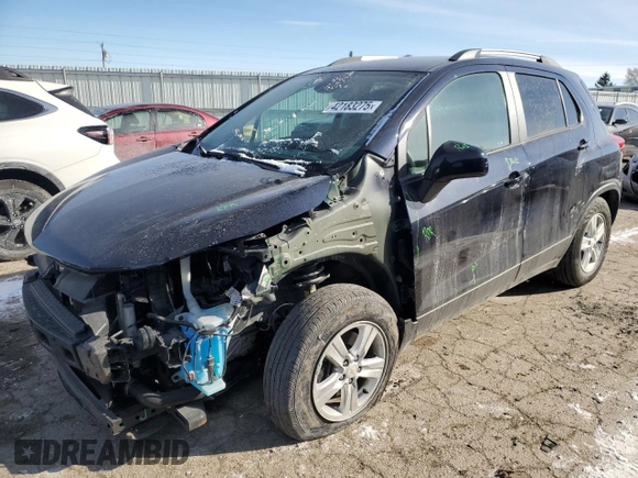 2021 Chevrolet Trax LT with VIN KL7CJLSB3MB329227, listed as a Copart auction lot 42183275 with 59,866 mi miles and Non repairable. Bid and sale history available at DreamBid. Image 1.