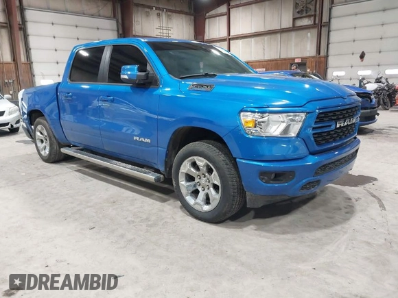 2022 Ram 1500 Big Horn with VIN 1C6RRFFG4NN343089, listed as a IAAI auction lot 41807604 with 26,443 mi miles. Bid and sale history available at carsss.com. Image 1.