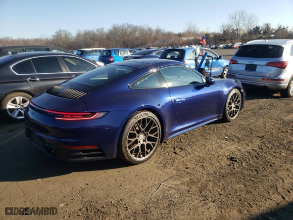 2021 Porsche 911 Carrera with VIN WP0AA2A99MS205658, listed as a Copart auction lot 81368694 with 32,347 mi miles and Salvage Title. Bid and sale history available at carsss.com. Image 3.