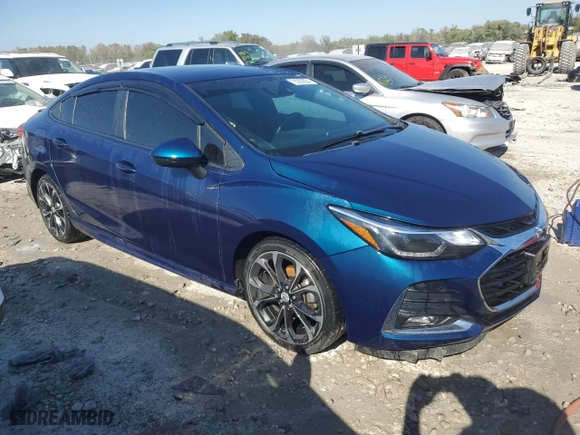 2019 Chevrolet Cruze Premier with VIN 1G1BF5SM4K7130158, listed as a Copart auction lot 75222854 with 87,916 mi miles and Salvage Title. Bid and sale history available at carsss.com. Image 4.