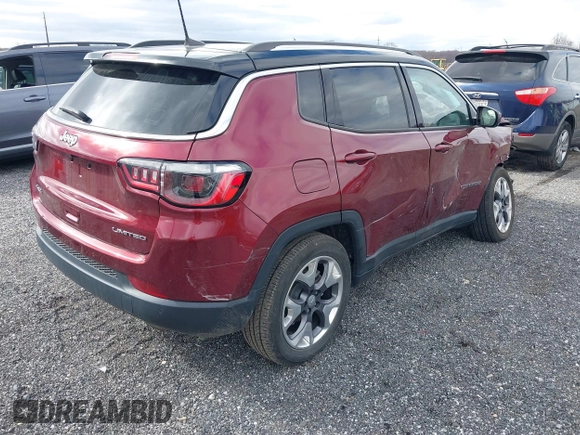 2021 Jeep Compass Limited with VIN 3C4NJDCB3MT601337, listed as a IAAI auction lot 41808321 with 38,209 mi miles and . Bid and sale history available at DreamBid. Image 4.