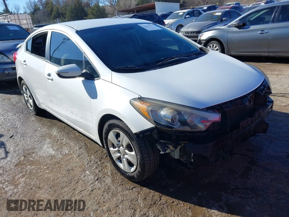 2016 Kia Forte LX with VIN KNAFX4A67G5554081, listed as a IAAI auction lot 41115117 with 145,432 mi miles. Bid and sale history available at carsss.com. Image 1.