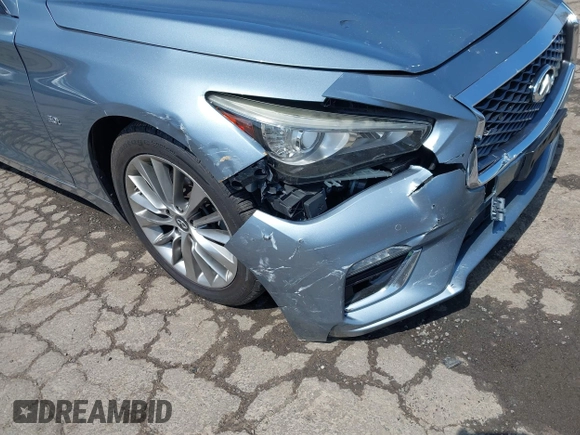 2019 Infiniti Q50 Luxe with VIN JN1EV7AR6KM550475, listed as a IAAI auction lot 42059071 with 79,534 mi miles and . Bid and sale history available at DreamBid. Image 6.