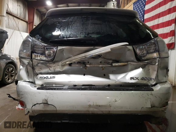 2008 Lexus RX 400h with VIN JTJHW31UX82050681, listed as a Copart auction lot 51549455 with 63,296 mi miles and Salvage Title. Bid and sale history available at DreamBid. Image 6.