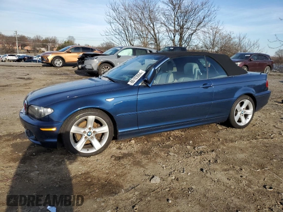 2005 BMW 3 Series 325Ci with VIN WBABW33485PL36210, listed as a Copart auction lot 86103064 with 115,715 mi miles and Salvage Title. Bid and sale history available at carsss.com. Image 1.