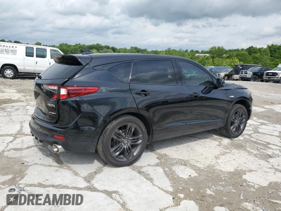 2023 Acura RDX w/A-Spec Package with VIN 5J8TC2H66PL006825, listed as a Copart auction lot 58852025 with 26,109 mi miles and Salvage title. Bid and sale history available at DreamBid. Image 3.