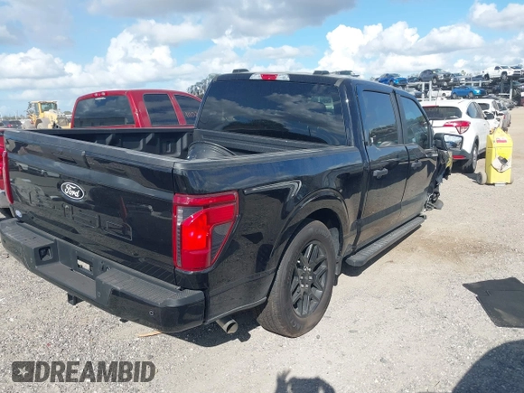 2024 Ford F-150 STX with VIN 1FTEW2KP6RKE37898, listed as a IAAI auction lot 41128541 with 3,409 mi miles and . Bid and sale history available at carsss.com. Image 4.